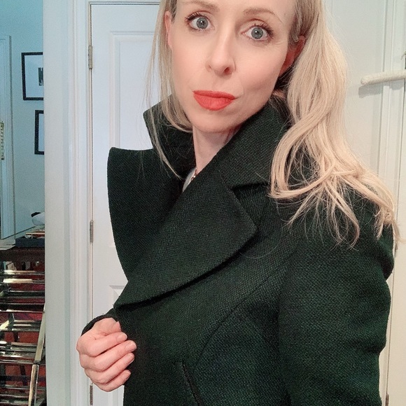 STUNNING Reiss green wool winter coat - Picture 5 of 17